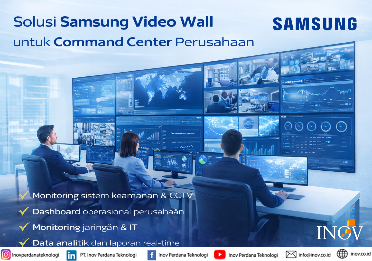 Solusi Samsung Video Wall untuk Command Center Perusahaan